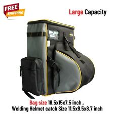 Large Capacity Welding Tool Backpack Gear Pack Bag Whelmet Catch Welder Gift