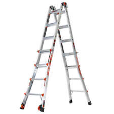 Little Giant Megalite 17 Ladder With Tips Glide Wheels Extends To 15 Ft.