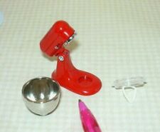 Miniature Excellent Metal Kitchen Counter Mixer Wparts Red Dollhouse 112