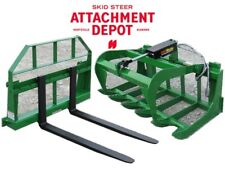 48 Root Grapple Bucket And 42 Long Pallet Forks Attachment -john Deere 400500