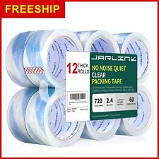 No Noise Clear Quiet Packing Tape 12 Rolls Heavy Packaging Tape For Shipping