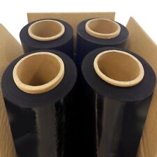 4 Rolls 18 X 1500ft 80 Gauge Pallet Wrap Stretch Films Hand Shrink Wrap Black