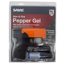 Sabre Aim And Fire Pepper Gel Gun Includes Gel Practice Cartridges Exp. 72026