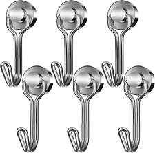 Swivel Swing Hook Perfect For Refrigerator Other Magnetic Surfaces 6 Pc 30 Lbs