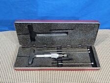 Vintage Starrett No.440 Depth Micrometer 0-3 W 2 12 Base And Original Case