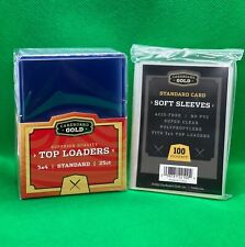 Cardboard Gold Cbg Top Loaders Soft Sleeves 3x4 25 50 100 200 500 1000