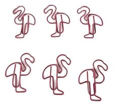 100 Count Shaped Paper Clips Pink Flamingo Gifts Desk Office Supplies