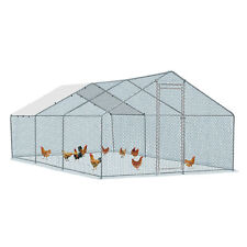 20x10ft Large Chicken Coop Run Cage Dog Cage Fence Outdoor Kennel Metal Playpen