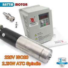 2.2w Iso20 220v Atc Water Spindle Motor Automatic Tool Change Er20vfd Inverter