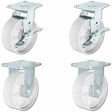 Casterhq - 6 X 2 Steel Wheel Casters Set Of 4 Casters 2 Swivel With Top Lock