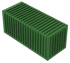O 148 Scale 20 Foot Model Shipping Container Green