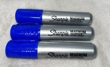 Sharpie Magnum Permanent Marker Jumbo Xl Chisel Tip Blue 44003 Pack Of 3