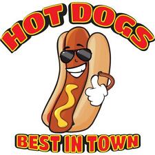 Signmission 48 In. Hot Dogs All Beef Concession Decal Sign - Cart Trailer Sta...