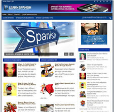 Beautiful Learn Spanish Ready Made Turnkey Blog Niche Website Business For Sale