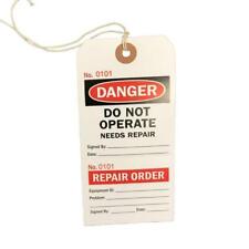 Lock Out Tags Two Part Perforated Repair Order Tags With Ties Pack Of 900