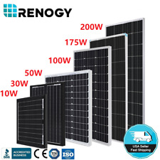 Renogy 12v 10w 30w 50w 100w 175w 200w Mono Solar Panel Off Grid Pv Power Camping