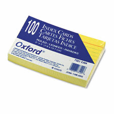 Oxford Ruled Color Index Cards 3 X 5 Canary 100 Per Pack 7321 Can