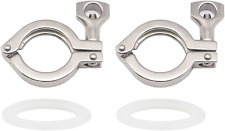 2pcs 2 Sanitary Tri Clamp Stainless Steel Single Pin Tri Clamp Clover Wing Nu
