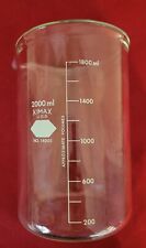 Kimax 2000ml Glass Heavy Duty Graduated Beaker 14005 Usa Science Lab Experiment