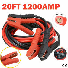 Heavy Duty Jumper Booster Cables Commercial Grade Battery 1 Gauge 20ft 1200amp