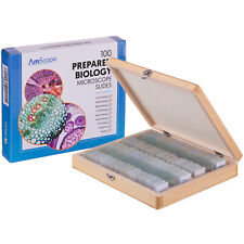 Amscope Ps100a 100 Pc Prepared Biological Microscope Glass Slides - Set A