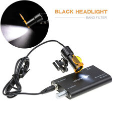 5w Dental Led Headlight Clip-on With Filter For Binocular Loupes Black Us Stock