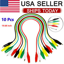 10 X Alligator Clips Electrical Test Lead Dual Ended Crocodile Clips Jumper Wire