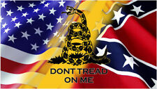 Dont Tread On Me American Faded Flag Vinyl Decal Gloss Sticker Uv Laminated