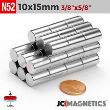 Super Strong 10mm X15mm 38 X 58 N52 Rare Earth Cylinder Disc Magnet