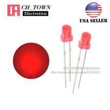 100pcs Led 3mm Diffused Red-red Round Top F3 Dip Light Emitting Diode Led Usa