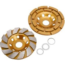 2 Pack Diamond Cup Grinding Wheel Including 4-12 Double Row 4 Turbo Row