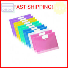 11 Pack Plastic Poly Filing Envelopes Clear Document Folders Us Letter A4 Size