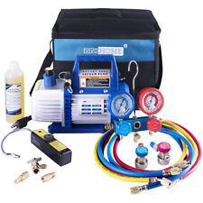 4 Cfm Vacuum Pump Hvac Refrigeration Ac Manifold Gauge R134a R502 Kit Etl Listed
