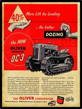 1951 Oliver Industrial Tractor New Metal Sign Model Oc-3 Industrial Crawler