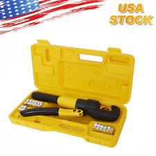 10 Ton Hydraulic Wire Battery Cable Lug Terminal Crimper Crimping Toolw 8 Dies