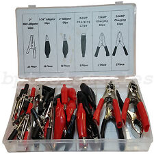 60 Pc Alligator Clip Assortment Set Test Lead Electrical Battery Clamp Connector