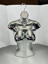 Plastic Hanging Chrome Half Round Female Mannequin Torso Shirt Form Display