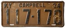 Kentucky 1934 License Plate Campbell County Man Cave Garage Sign Farmhouse Decor