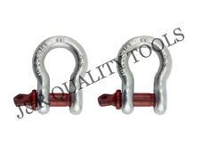 2pc 34 D Ring Bow Shackle Screw Pin Clevis Rigging Jeep Towing Recovery