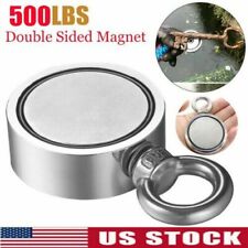 500lbs Round Double Sided Super Strong Neodymium Fishing Magnet Pulling Force
