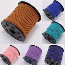 1roll 10 Yards Faux Suede Lace Cord Flat Jewelry Beading Thread String 2.5mm