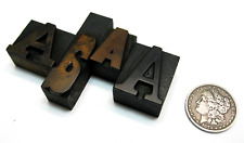 4 Vintage Mixed Font Letterpress Wood Type As. Beautiful Patina