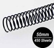 Plastic Spiral Coil Binding 12 Black 50mm 1.9685 440 Sheets Spines Supplies