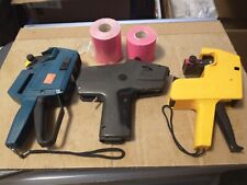 Lot Of 3 Pricing Guns Avery Monarch 1110 Paxar Contact Mx-5500 With 14 Rolls