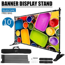10x8ft Banner Stand Retractable Step And Repeat Stand Backdrop Banner Adjustable