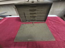 Vintage Military Green Machinist 5 Drawer Metal Tool Box