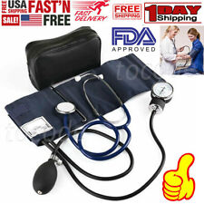 Aneroid Sphygmomanometer Kit Manual Blood Pressure Bp Adult M Cuff Stethoscope