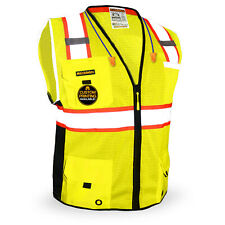 Kwiksafety Big Kahuna Hi Vis Reflective Ansi Ppe Surveyor Class 2 Safety Vest