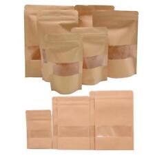 10pack Small Gift Bags Paper Kraft Paper Candies Bags With Zip Lock Wedding Birt