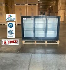 New Commercial Back Bar Cooler Glass Sliding Door Beer Refrigerator Nsf Etl 110v